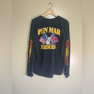 Motorcycle club long sleeve graphic tee